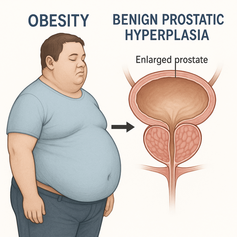 Obesity and enlarged prostate