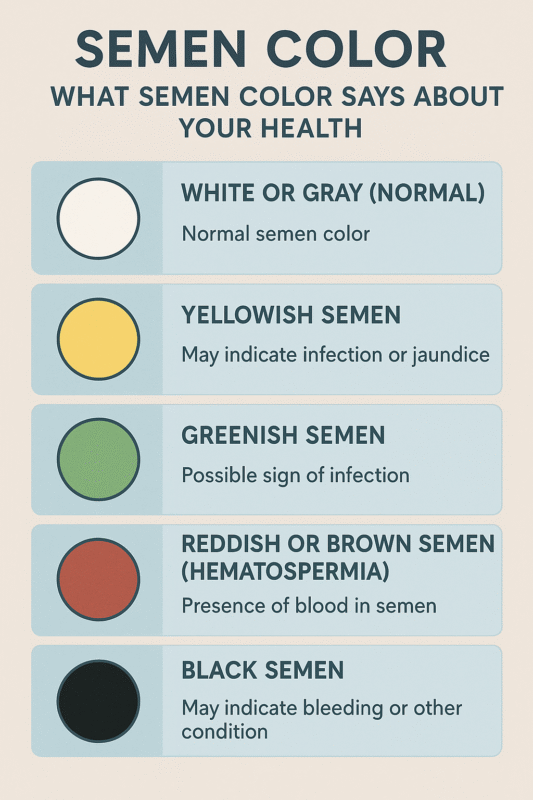 Semen color chart